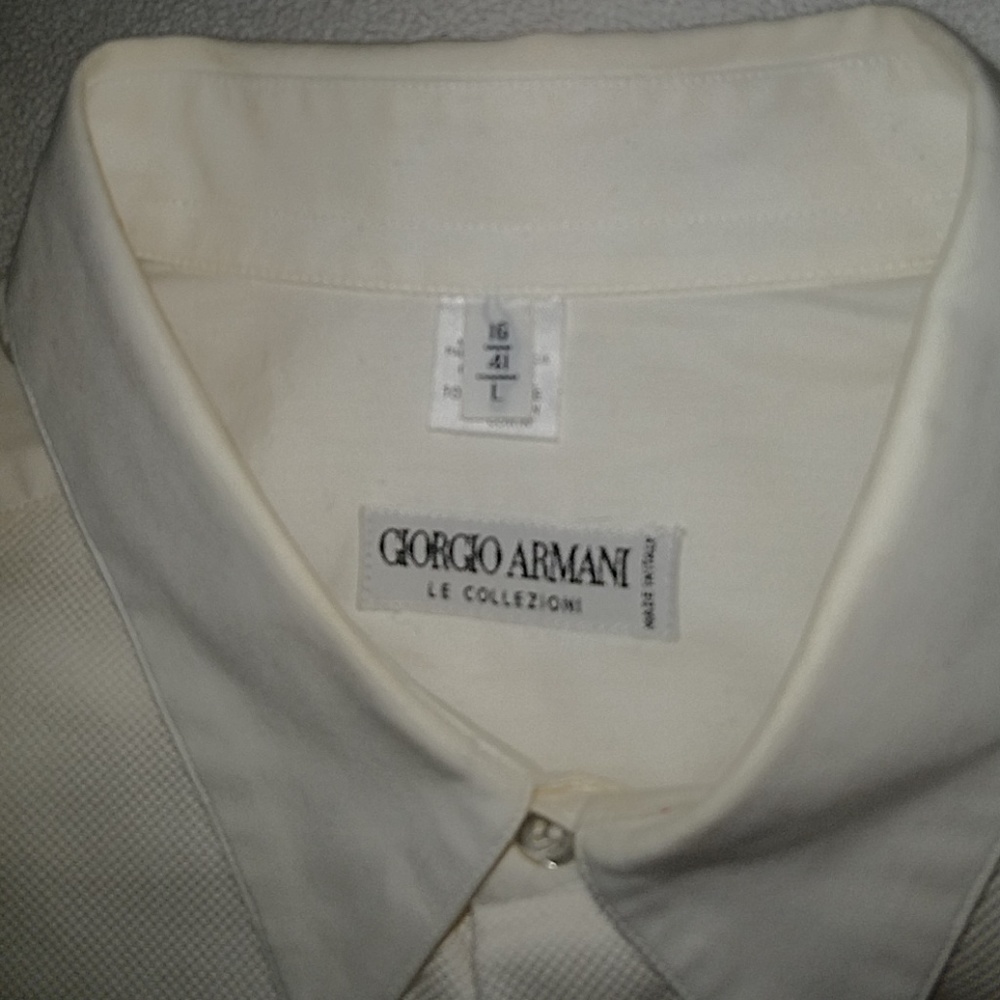 Armani French Cuff Tuxedo Shirt